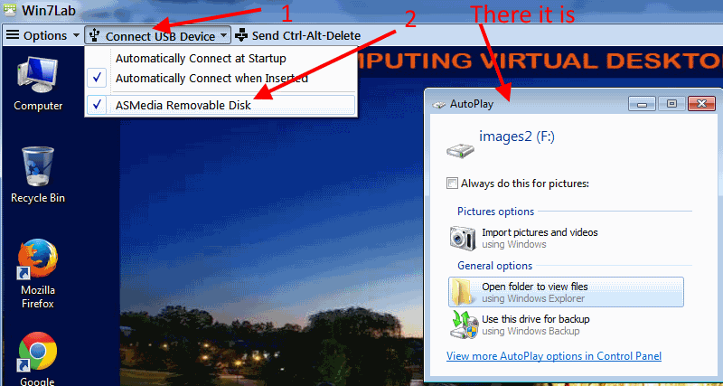 VDI USB connect