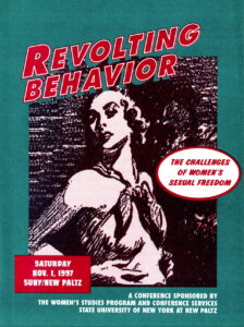 Poster for Revolting Behavior Conference woman looking over her shoulder 