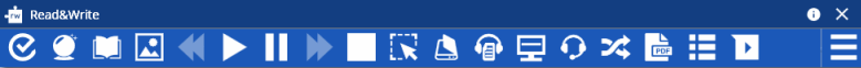 Toolbar of ReadWrite version 12